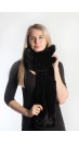 Black rex fur scarf 